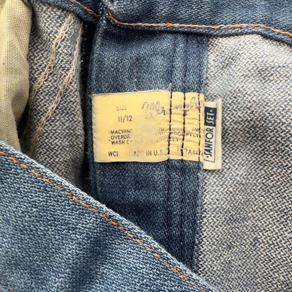 70s Vintage Medium Wash 100% Cotton Sanforset Wide Leg Wranglers Made in the USA - Picture 9 of 9